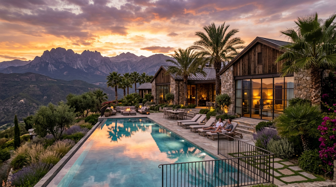 Luxury Villa at Dusk